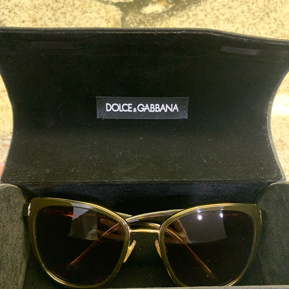 Authentic Dolce & Gabbana DG 2107 - Havana Gold Sunglasses - Gradient